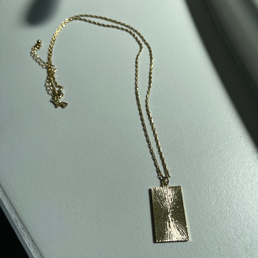 Uncommon James golden rectangle pendant long necklace